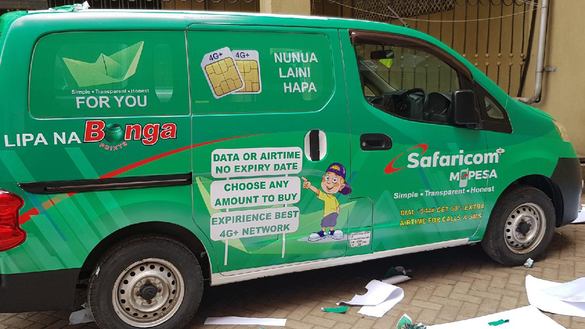 Safaricom Kenya Vehicle Branding � Safaricom Kenya branding project Nairobi